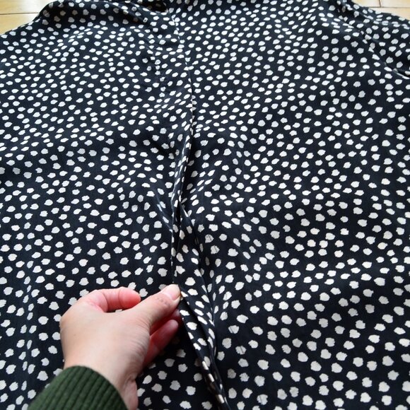 COS Womens Black Cupro Blend Blouse High Neck Back Buttoned US 14 - Picture 11 of 12